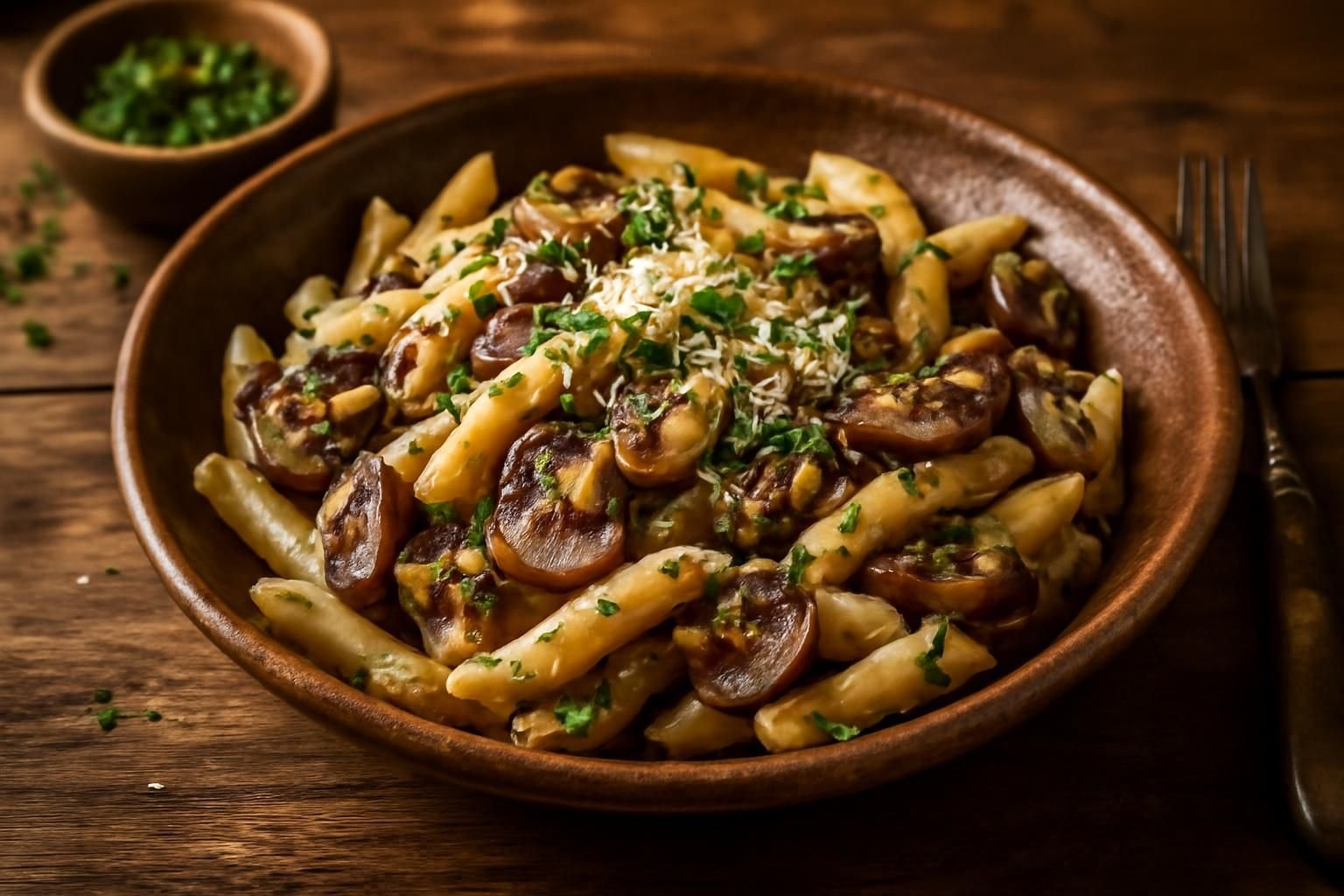 découvrez notre recette italienne de pâtes aux champignons, un plat savoureux qui évoque les parfums authentiques de la forêt pour un voyage gustatif garanti.