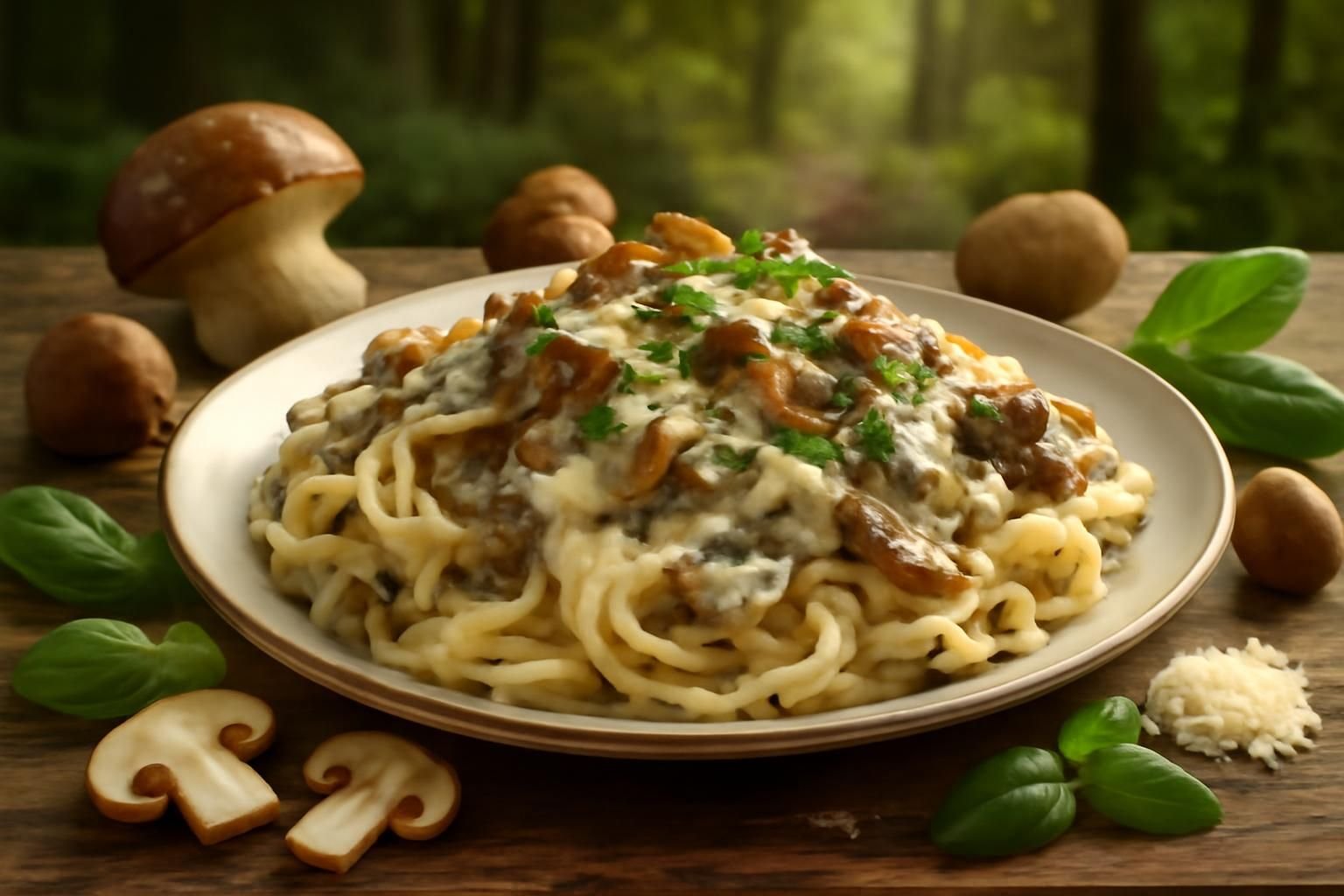 découvrez la recette authentique des pâtes aux champignons à l'italienne, un plat savoureux qui évoque les arômes frais et boisés de la forêt. simple, gourmand et parfait pour toutes les occasions.