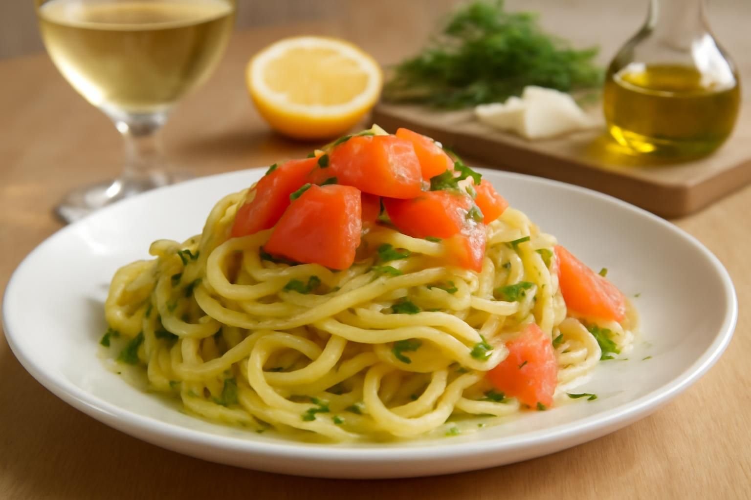 découvrez la recette italienne authentique des tagliatelles au saumon fumé, une sauce crémeuse sans utiliser de crème, pour un plat savoureux et léger.