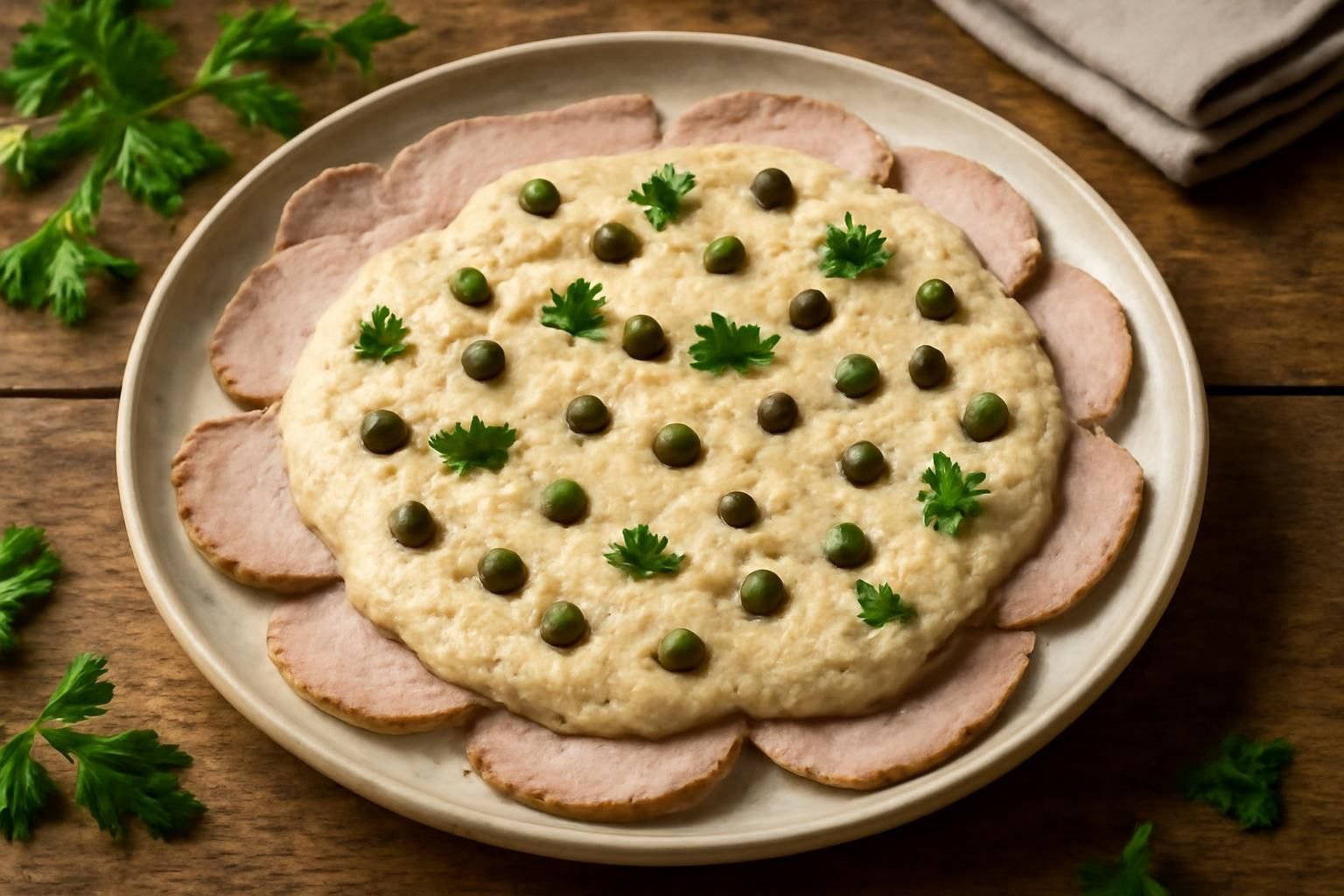 découvrez la recette traditionnelle piémontaise du vitello tonnato, un plat savoureux alliant veau tendre et sauce au thon onctueuse, parfait pour une entrée raffinée.